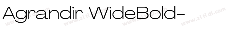 Agrandir WideBold字体转换
